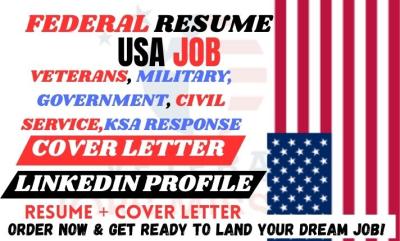 I Will Write a Federal Resume and Cover Letter for USAJOBS as a Federal Recruiter CV