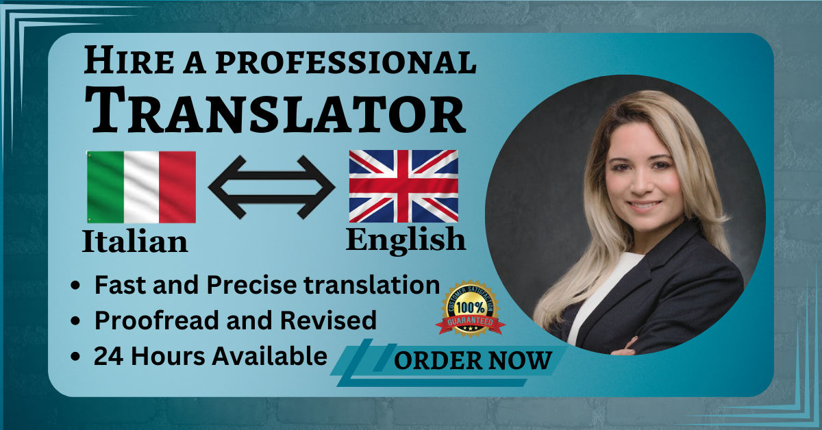 I will professionally translate your Italian book, article to English and vice versa