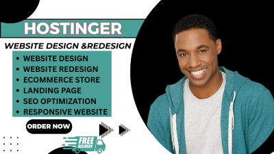 I will build Hostinger website WordPress website design WordPress Hostinger website
