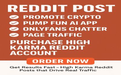I will do Reddit post, promote crypto pump, fun AI app, OnlyFans chatter page traffic