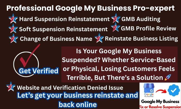 I Will Reinstate Suspended GMB | GMB Reinstatement & Verify Suspended Google My Business