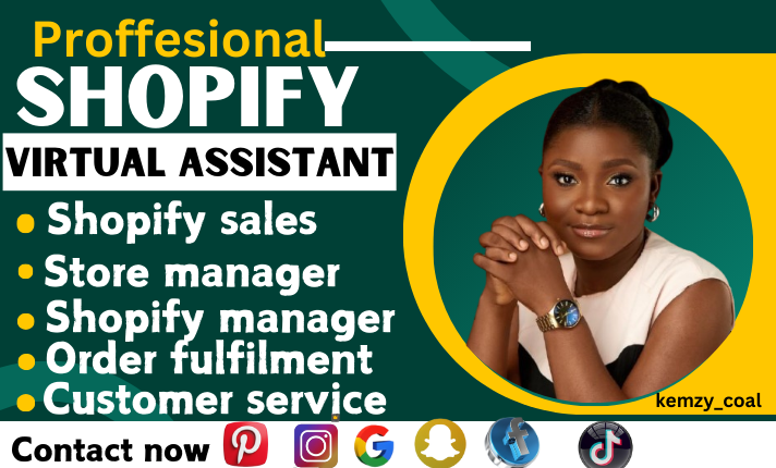 Shopify Store Manager, Amazon & Shopify Virtual Assistant for Shopify Marketing