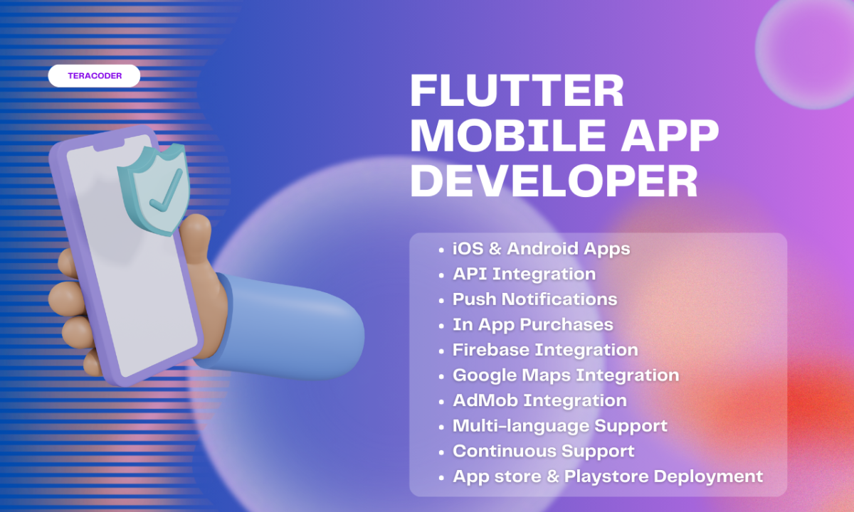 I will do mobile app development android ios app, building mobile app flutter developer