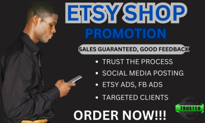 I will do organic Etsy shop promotion, Etsy sales, Etsy traffic
