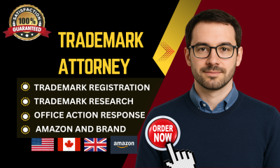 I will be your USA licensed trademark attorney for amazon and registration