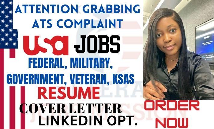 I Will Write Federal Resume, USAJOBS Resume, Cover Letter, and CV as a Federal Recruiter