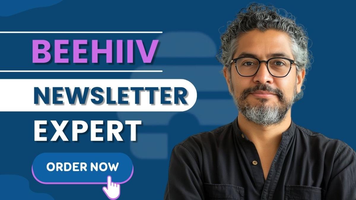 I will setup beehiiv account design beehive ai newsletter template behiive landing page
