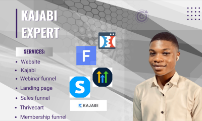 I will build Kajabi website, landing page, webinar, sales funnel, ThriveCart expert