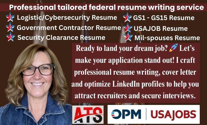 I will write federal resume writing for USAJOBS, SES, ATS resume, ECQ executive resume