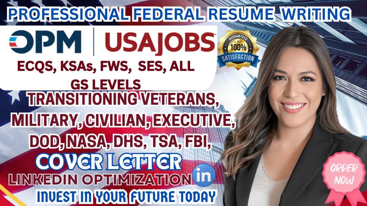 I will write federal resume for USAJOBS, government jobs, and optimize LinkedIn