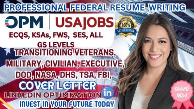 I will write federal resume for USAJOBS, government jobs, and optimize LinkedIn