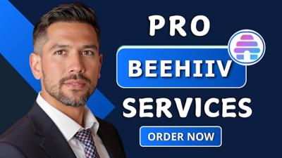 I will setup beehiiv account beehiiv ai newsletter template design beehive landing page