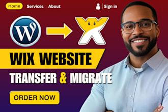 I will move Wix website, migrate, transfer to Shopify, WordPress, Squarespace