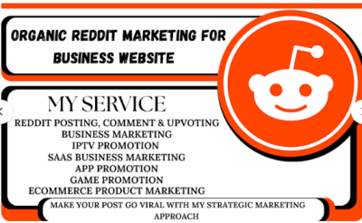 I will do Reddit post management for ecommerce business, SaaS, IPTV, AI app, crypto token