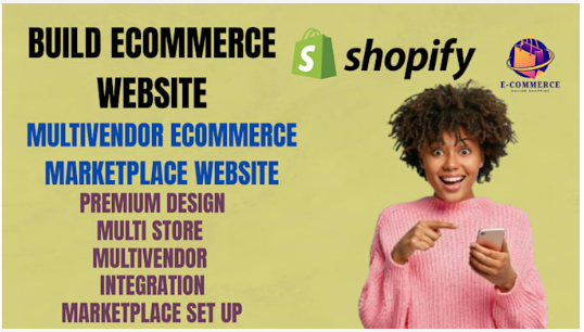 I will build eCommerce website, Shopify multivendor eCommerce marketplace website