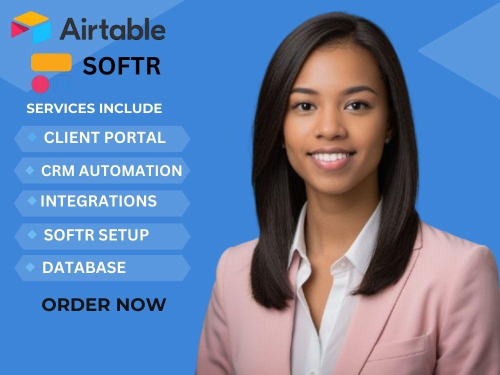 I will setup Airtable database, Airtable automation, Airtable CRM, Airtable interface