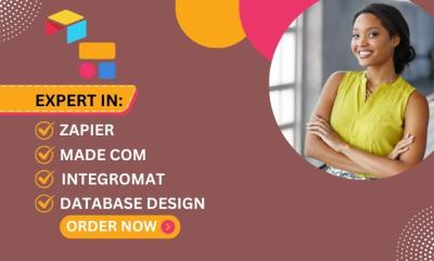 I will design your database and automate it using Zapier or Make (Integromat)