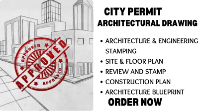 I will do architectural drawing stamp floor plan site plan mep adu city permit