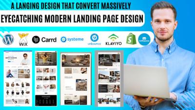 Design an Eye-Catching Modern Landing Page Design