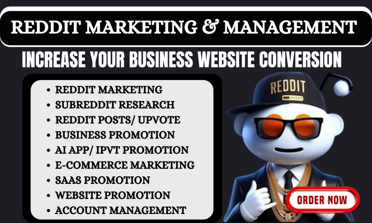 I will do Reddit post for crypto, e-commerce SaaS, blog AI app marketing, website manager