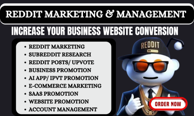 I will do Reddit post for crypto, e-commerce SaaS, blog AI app marketing, website manager