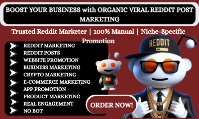 I will do Reddit post for ecommerce SaaS marketing blog AI app website crypto manager