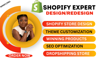 Create Shopify Store Design, Setup Shopify Store, Redesign Shopify Website & Design Shopify Store