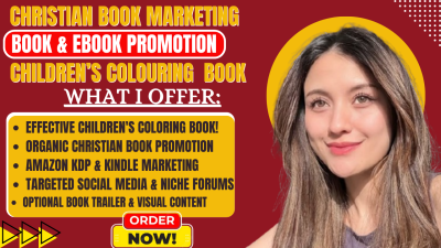 I will do effective Christian book marketing, children coloring book ebook promotion