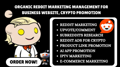 I will manage Reddit posts for business, eCommerce, product launches, AI tools, crypto, and web marketing