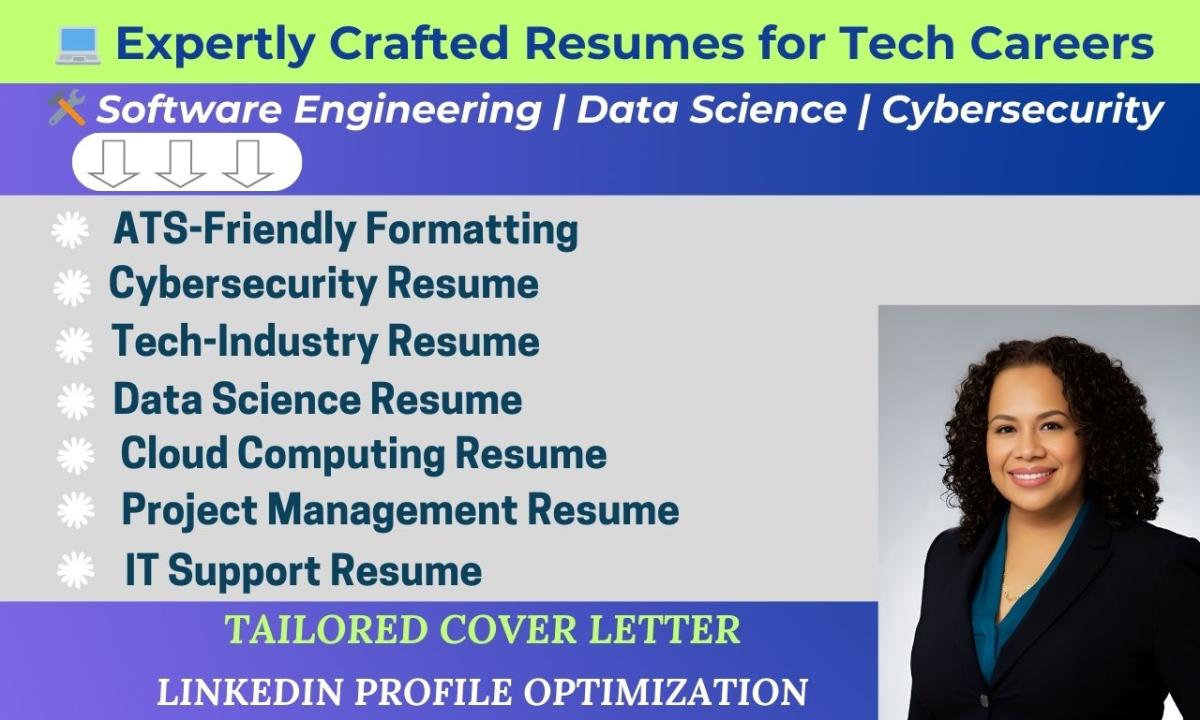 I will write software engineer resume, ATS resume, data science resume as tech recruiter