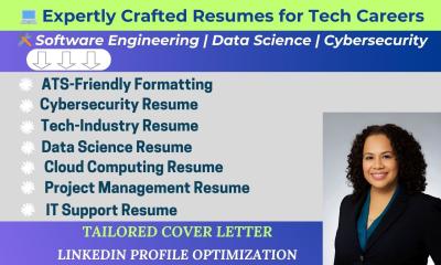 I will write software engineer resume, ATS resume, data science resume as tech recruiter