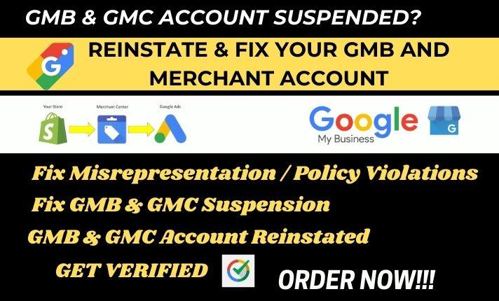 I will reinstate, optimize, fix GMB suspension, GMC misrepresentation