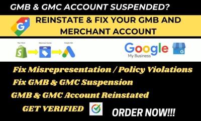I will reinstate, optimize, fix GMB suspension, GMC misrepresentation