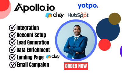 I will setup Clay, HubSpot Automation, CRM HubSpot, Apollo