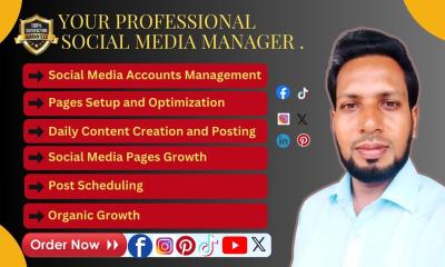 I will be your social media manager and content creator
