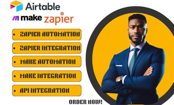 I will setup Make automation, Make.com automation, Airtable automation, Zapier automation