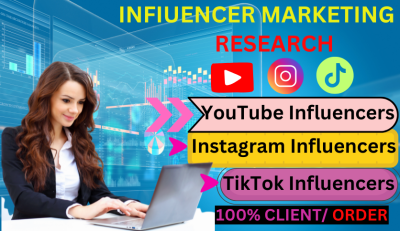 I Will Do Complete Best Influencers Research List for Your Brand