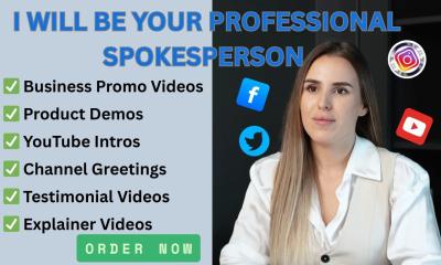 I Will Be Your Professional Spokesperson for Business, Product, or YouTube Video