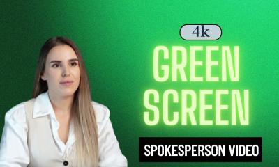 I will be your professional green screen spokesperson in 4k