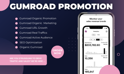 I will do organic Gumroad promotion, Gumroad link marketing, Gumroad growth, Gumroad