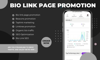 I Will Promote Your Bio Link Page on Linktree, Beacons, Taplink to a Targeted Audience