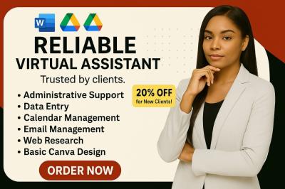 I Will Be Your Personal Virtual Assistant, Executive and Administrative Assistant