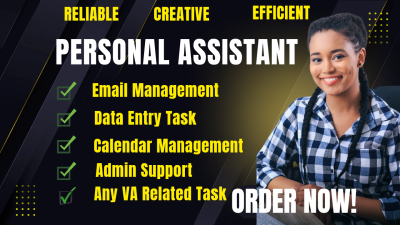I will be your long term reliable personal admin virtual assistant