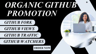 I will do GitHub promotion for you to gain stars, fork repo, watches, and followers