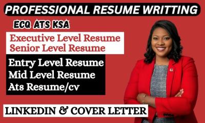 I Will Write Professional Resume Writing and Cover Letter LinkedIn Profile Optimization