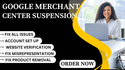 I will fix Google Merchant Center suspension and feed errors