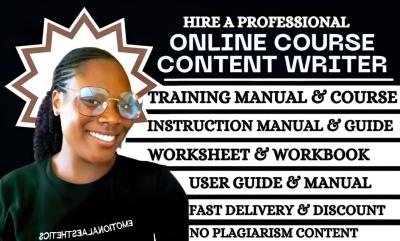I Will Create and Edit Instruction Training Manuals, User Guides, Workbooks, and Digital Brochures