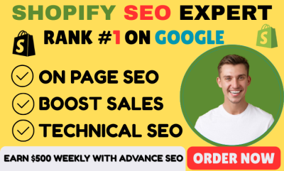 I Will Do Shopify SEO to Boost Sales and Rank Your Website 1st Page on Google Ranking