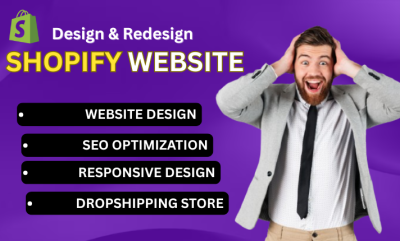 I will design profitable Shopify store design, Shopify website, Shopify dropshipping