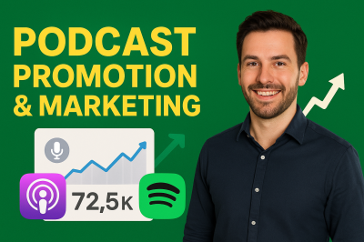 I Will Do Organic Podcast Promotion on Spotify, Apple, Google, iHeart to Grow Audience